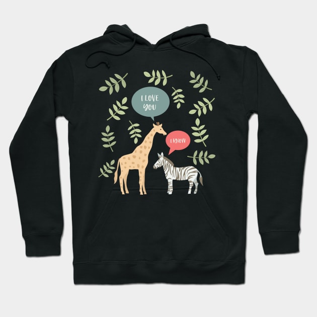 Funny Safari Love Shirt Hoodie by SWON Design